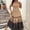 Khaki5, variant on Women's Boho Maxi Dress, Square Neck Short Sleeve Tiered Puff Sleeve Plus Size Flowy, Casual Summer Vacation Beach Resort Party Outfit Green L
