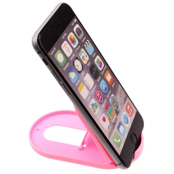 Fold-up Stand for iPhone 14/Pro/Max/Plus - Pink Holder Travel Desktop Cradle Dock