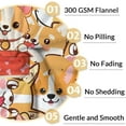 thumbnail image 4 of Corgi Blanket Gift - 40x50 Inches Cute Blankets for Girls & Boys - Orange Soft Fuzzy Throw for Couch, Sofa, 4 of 6