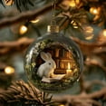 thumbnail image 1 of Adornos Navideños Planos De 8cm, Serie De Animales De Librería, Compañeros De Lectura, Decoraciones Con Diseño De Plástico Multicolor Para Árbol De Navidad Y Hogar, Conejo (1 Unidad) Rkxzt, 1 of 9
