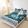 thumbnail image 4 of jejeloiu American Rugby Game Twin Sheet Sets,Gray Green Bedding For Teens 3pcs, 4 of 7
