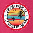 thumbnail image 6 of Wild Bobby Summer Paradise Let the Sea Set You Free Women Tri-Blend Racerback Tank Top, 6 of 6
