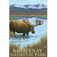 thumbnail image 3 of Kootenay National Park, Canada, Moose in Lake (100% Cotton Tea Towel, Decorative Hand Towel, Kitchen and Home), 3 of 3