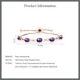 thumbnail image 4 of 18K Rose Gold Plated Silver Purple Amethyst and White Lab Grown Diamond Tennis Bracelet for Women (3.77 Cttw, Gemstone February Birthstone, Oval Checkerboard 7x5MM, Fully Adjustable up to 9 inch), 4 of 4