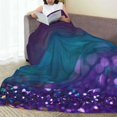 thumbnail image 6 of Sikiie Purple and Green Glitter Ultra-Soft Micro flannel Blanket Luxury All Seasons Warm Blanket for Bedding Sofa and Travel (4 sizes)-50"x40", 6 of 7