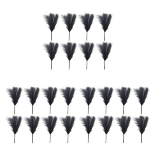 Billuyoard 8 pack/lote Decoración elegante y sostenible de pastos de pampa artificiales Elección ecológica Duradera negro > 45 cm Type1 NO1