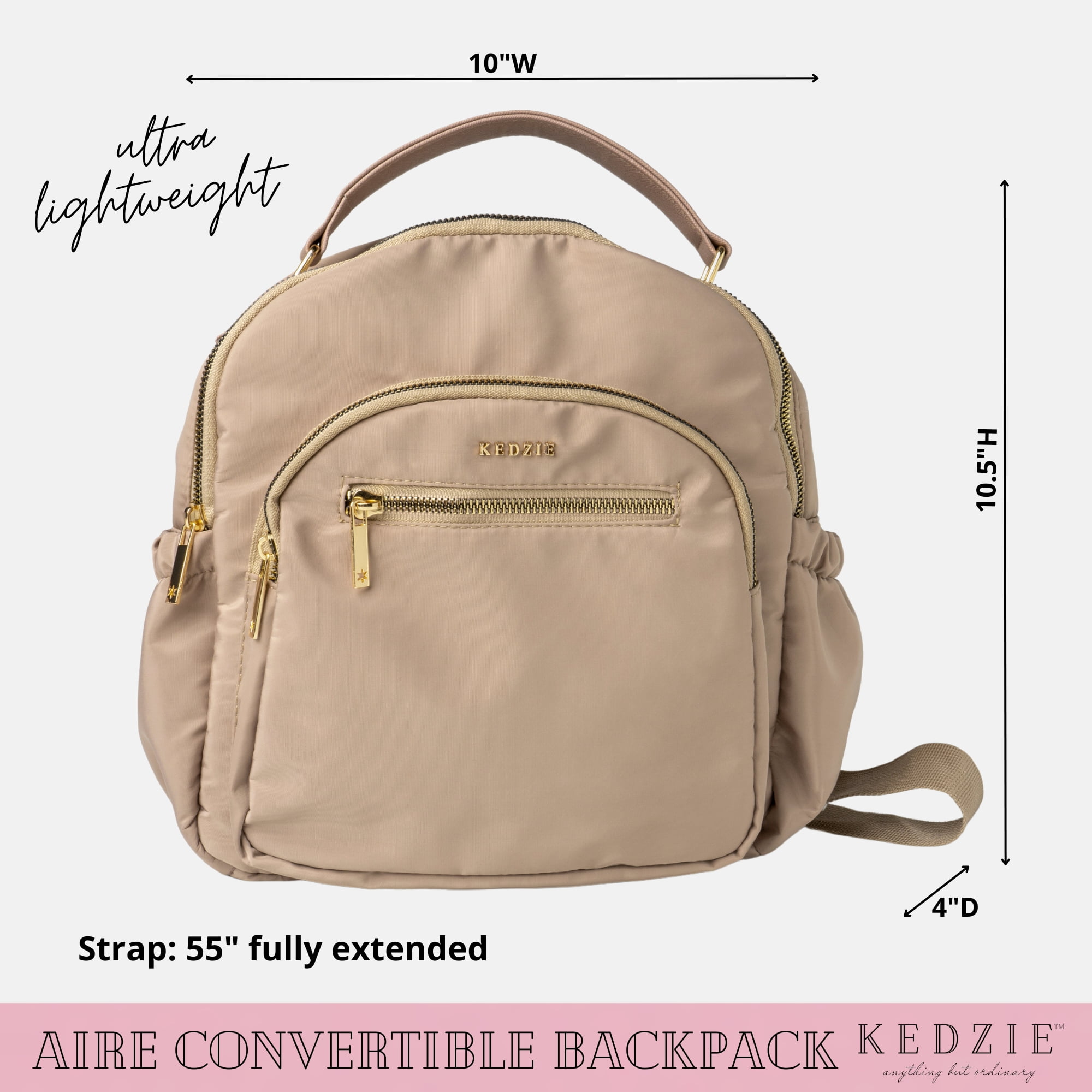 Kedzie Aire Convertible Backpack Crossbody Carry-On Bag, Navy (Women's)