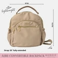 thumbnail image 4 of Kedzie Aire Convertible Backpack Crossbody Carry-On Bag, Taupe (Women's), 4 of 10