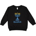 thumbnail image 2 of Inktastic Happy Hanukkah with Blue Menorah Toddler Sweatshirt, 2 of 4