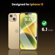 TOPVISION 3-Pack Enhanced Screen Protector for iPhone 13/14/13 Pro(6.1), 9H Hardness, Shatter Protection, HD Clear Tempered Glass, Full Coverage Easy, Case Friendly