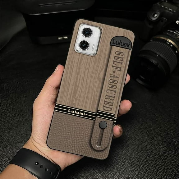 KBS-Phone Case For MOTO G 5G 2023, Waterproof Anti-knock Kickstand Phone Holder Plain color Simple Personality Protective Soft case Durable Silicone Wrist Strap Back Cover Wristband