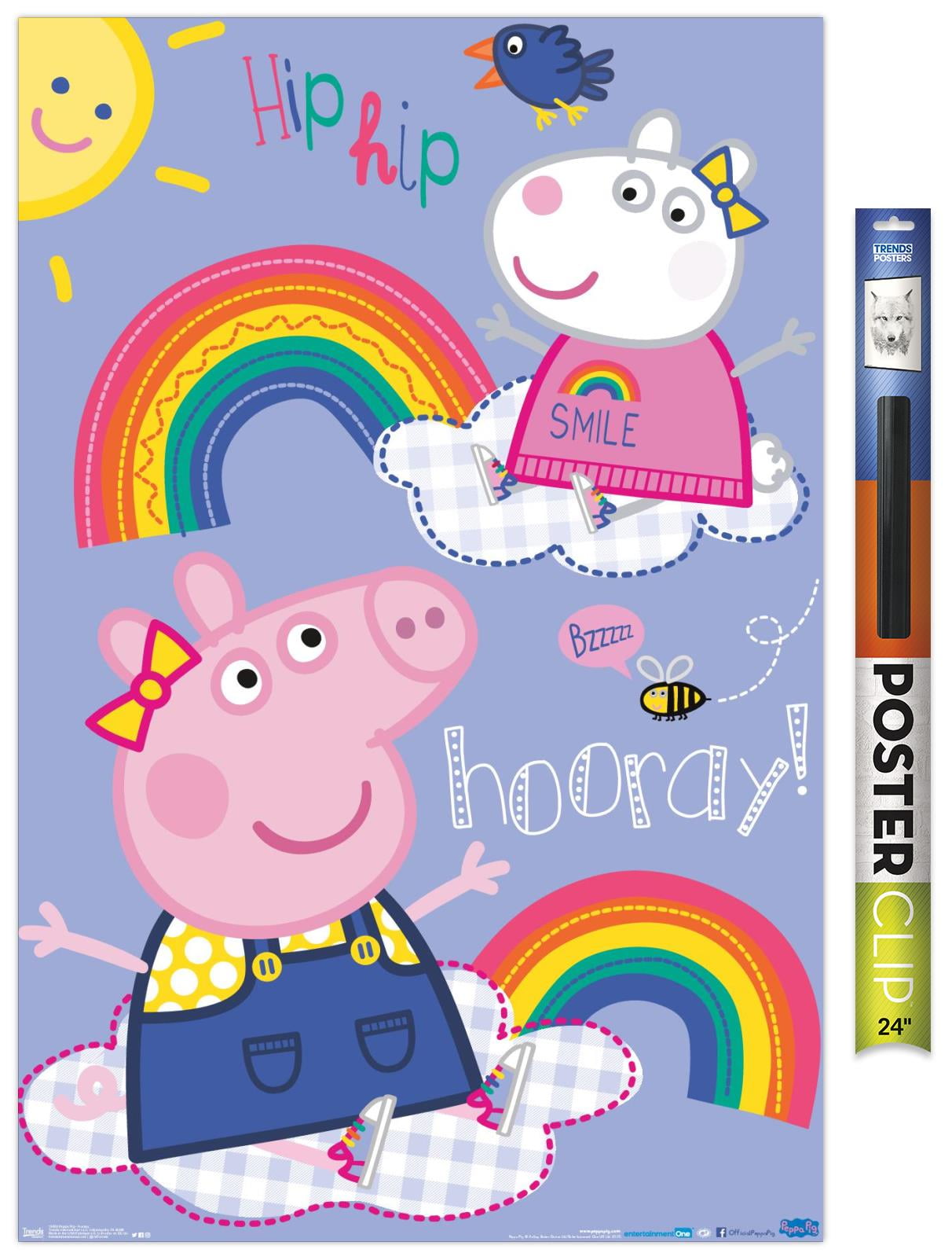 Peppa Pig - Hooray Premium Poster and Poster Clip Bundle - Walmart.com