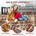 thumbnail image 6 of Memoryfield 5' x 7' Washable Plaid Area Rug, Modern Non-Slip, Stain-Resistant Floor Carpet for Bedroom, Living Room, Nursery, Dining Room & Dorm, Red, 6 of 6
