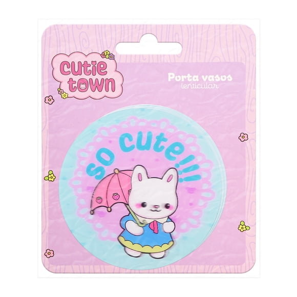 Porta Vasos Lenticular Prichos Cutie Town de Plástico 1 Paquete con 3 Piezas