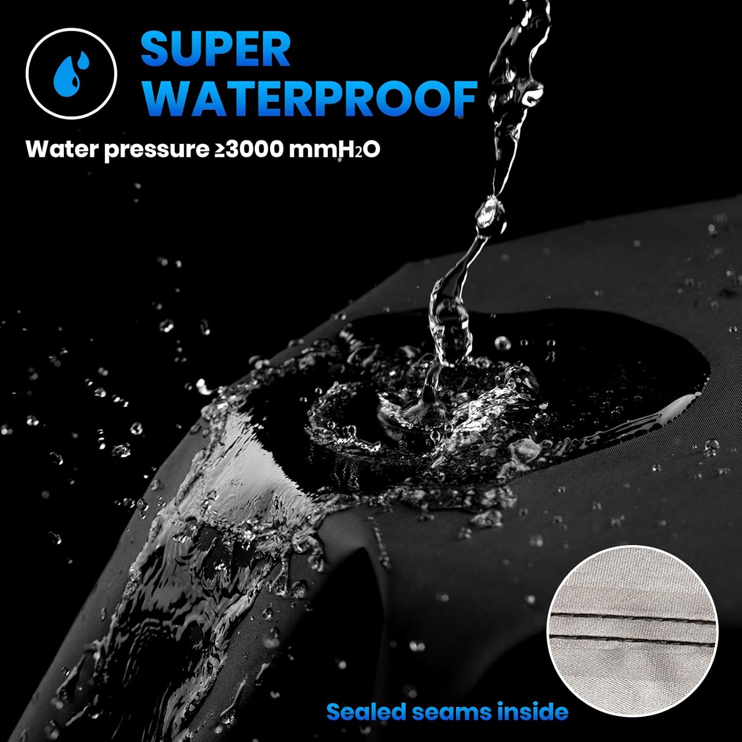 Favoto Motorcycle Cover Waterproof All Season Sun Outdoor Protection Windproof Night Reflective with Lock-Holes Storage Bag Universal Fits up to 116" Motorcycles Vehicle Motorbike Cover