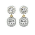 thumbnail image 3 of Diamond Double Halo Earring| 10 Ct IGI Certified Cushion Shape Lab Grown Diamond Dangle| 14K Yellow Gold | Sasha Double Halo Lab Diamond Earring| FG-VS1-VS2 Quality | Friendly Diamonds, 3 of 5