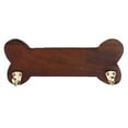 thumbnail image 1 of Wooden Bone Shape With 2 Gold Hooks Mahogany, 1 of 4