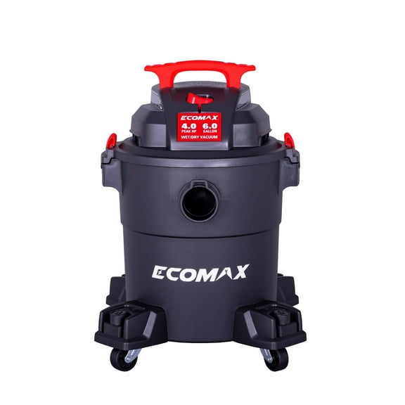 Ecomax 6 Gallon 4HP Portable Poly Wet/Dry Vacuum EM18116P