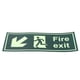 thumbnail image 4 of Señal de advertencia de seguridad autoadhesiva luminosa, pegatina de seguridad, señales de salida de incendios con dirección tipo 5, 2 uds., 4 of 8