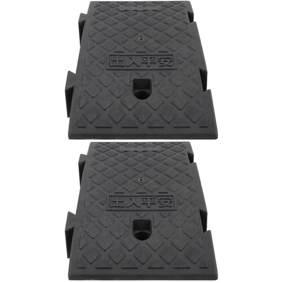 Masteelf 2pcs Practical Plastic Slope Ramp Threshold Ramp Mat Outdoor Car Use Slope Ramp