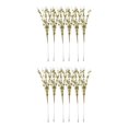 thumbnail image 4 of Inteprter 6 piezas llamativos tallos de bayas con purpurina falsa impresionantes arreglos florales aspecto realista dorado dorado 2Conjunto, 4 of 6