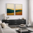 thumbnail image 3 of Framed Canvas Print Abstract Landscape Wall Art Set of 2 Neutral Decorative for Living Room Bedroom - 16"x24"x2 WHITE, 3 of 8