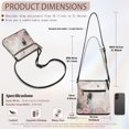 thumbnail image 7 of Kuiaobaty Cat Rose Print Crossbody Bag for Women, Butterfly Print Leather Sling Bag Purse with Adjustable Strap, Waterproof Shoulder Handbag Crossbody for Travel, Pink, 7 of 7