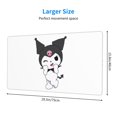 thumbnail image 3 of Alfombrilla de ratón Kuromi para juegos, alfombrilla de ratón grande, alfombrilla de ratón de goma antideslizante para trabajar, jugar, oficina, 15,8 x 29,5 pulgadas, 3 of 5