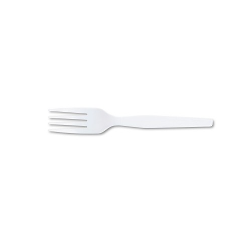 New Dixie Plastic Cutlery, Heavy Mediumweight Fork, 100/Box,Each