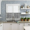 thumbnail image 6 of Kitchen Curtains Set, Grey Botanical Kitchen Curtains and Valances Set, Pastoral Spring Floral Summer Art Rod Pocket Tier Curtains 24 Inch Length for Cafe/Bedroom Windows, 6 of 6