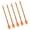 Orange, variant on HOZVOMI 5Pcs Reusable Stir Spoon Straws - Dual Use Drinking Straw and Stirring Spoon for Tea, Juice, Parties