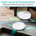 thumbnail image 5 of Pure Clean Automatic Robot Vacuum Cleaner - Lithium Battery 90 Min Run Time & Self Path Navigation - Bot Self Detects Stairs Pet Hair Allergies Robotic Home Cleaning for Carpet Hardwood Tile, 5 of 5