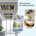 thumbnail image 6 of 1 Pack Abstract Fluorescent Light Covers for Ceiling Lights Stained Glass Moroccan Texture Magnetic Ceiling Light Covers Overhead Light Filters for Office Classroom Home, 6 of 9