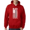 Trendy USA 1088 - Adult Hoodie USA Flag Black Lives Matter Human Rights Sweatshirt 2XL Red