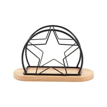 PuSpu Modern Metal Napkin Rack 15.7x10x6.7 cm Iron 1Pcs Vertical Space-Saving Organizer for Cocktail Dinner Napkins Kitchen Table Countertop Indoor Outdoor