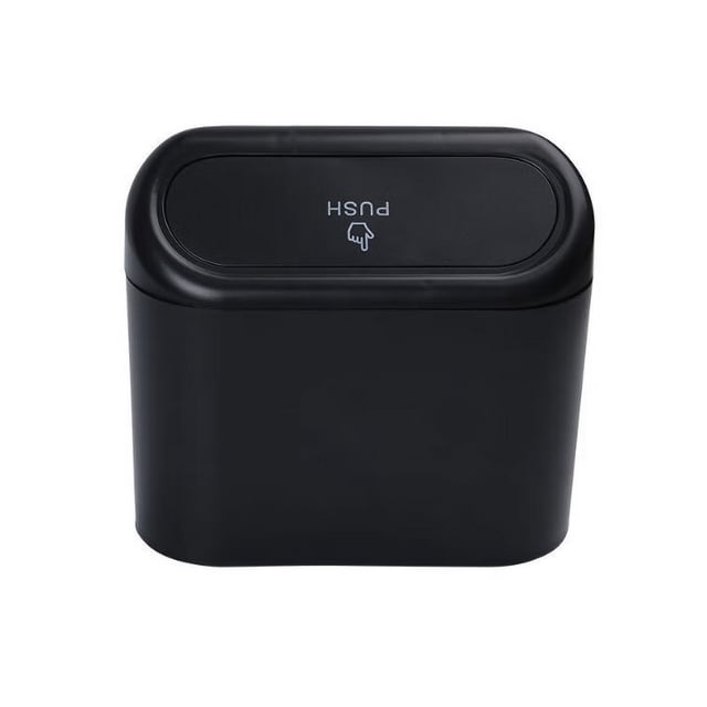 Bote de Basura para Coche pequeño Negro, Bote de Basura para Coche con Tapa, Bote de Basura para Coche Impermeable, Caja de Almacenamiento para Coche Colgante portátil, para Oficina de Coche