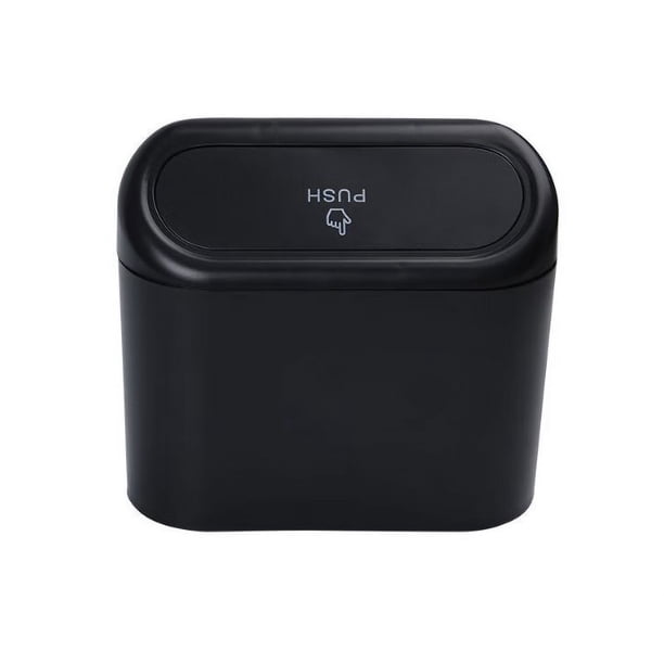 Bote de Basura para Coche pequeño Negro, Bote de Basura para Coche con Tapa, Bote de Basura para Coche Impermeable, Caja de Almacenamiento para Coche Colgante portátil, para Oficina de Coche