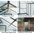 thumbnail image 6 of WUKHG 8x10FT Outdoor Greenhouse with Thermometer Hygrometer, Heavy-Duty Walk-in Greenhouse for Garden with Reinforced Aluminum Frame, All-Weather Greenhouse with UV-Resistant Polycarbonate Panels, 6 of 12