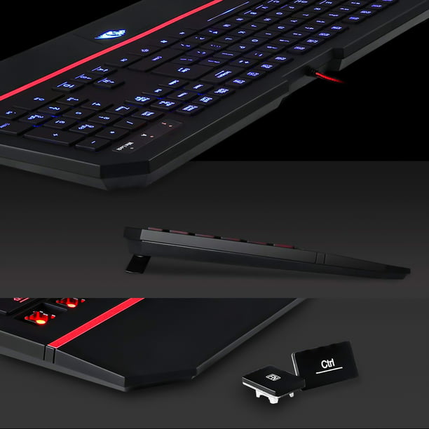 Redragon K502 RGB Gaming Keyboard LED Backlit 104 Key Silent Keyboard with Wrist Rest for Windows Games (RGB Backlit) - Walmart.com