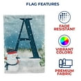 thumbnail image 4 of America Forever Winter Monogram Letter A Garden Flag Vertical Double Sided 12.5 x 18 inches American Snowman in Winter, Holiday Seasonal Flags for Outdoor Decoration, Snowfall Celebration Garden Flag, 4 of 4