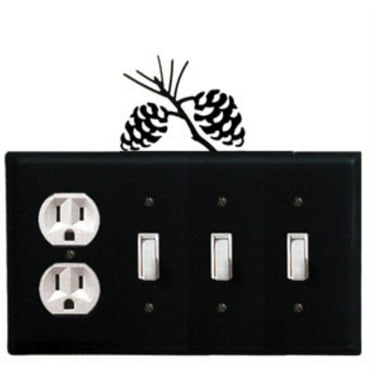 Pinecone - Single Outlet and Triple Switch Cover