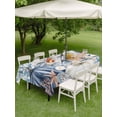 thumbnail image 3 of Outdoor Tablecloth with Umbrella Hole and Zipper, Thanksgiving Coastal Rectangle Table Cloth 60x84 Inch Waterproof Tablecloth, Autumn Pumpkin Coral Blue Starfish Picnic Table Cover for Patio Camping, 3 of 7