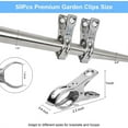 thumbnail image 2 of NOGIS 50pcs Garden Clips - 3cm Large Opening Stainless Steel Greenhouse Clips Hoops Clamps for Shade Cloth or Plant Cover Netting, Grip Strong Heavy Duty Green House Supplies, 2 of 7