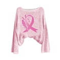 thumbnail image 4 of Sexlip Womens Sweatshirts No Hood Fall Long Sleeve Crewneck Shirts Cute Pink Ribbon Graphic Pullover Tops Outfits Pink L, 4 of 4