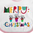 thumbnail image 4 of Inktastic Merry Christmas Holiday Gift Boys or Girls Baby Bib, 4 of 4