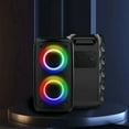 thumbnail image 2 of Wireless Speaker With Subwoofer, Large Boombox Speaker, Stereo Speaker, Subwoofer, Outdoor Wireless Speaker, Party Disco Light, TWS, TF, AUX, 2 of 9