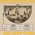 thumbnail image 3 of CURLYOOT Wine Themed Vintage Half Round Door Mat 24'' x 36'', Indoor Outdoor Entrance Rug, Semi Circular Area Rug, Non Slip Washable Absorbent Doormat, Laundry Room Rug, 3 of 7