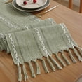 thumbnail image 4 of Mouliraty Hemstitched Table Runner Cottons Linen Table Runners Embroidered Striped Boho Table Runner Home Decor, 4 of 9