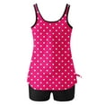 thumbnail image 5 of FAIWAD 2 Piece Bathing Suits for Women Sleeveless Polka Dots Print Tank Top with Boyshorts Athletic Swimming Beach Swimwear, 5 of 6
