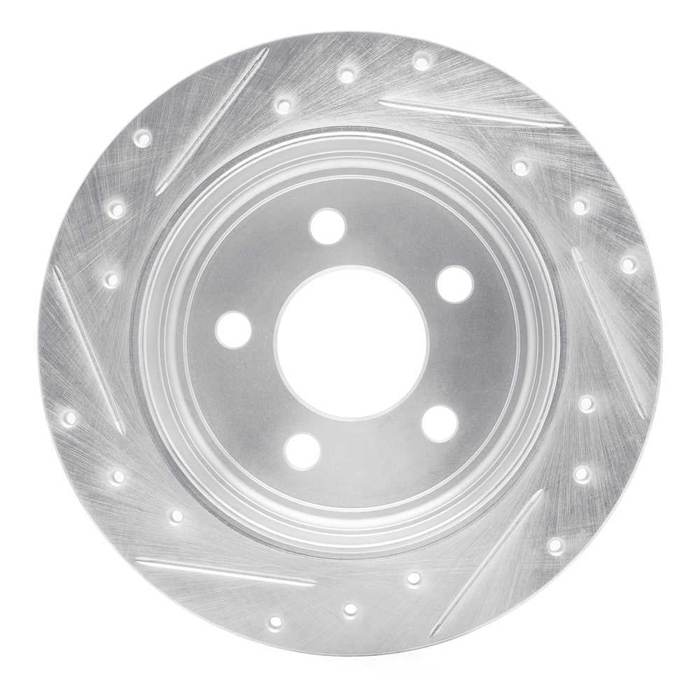 Dynamic Friction Company 631-42028R DFC Brake Rotor - Drilled And Slotted - Silver